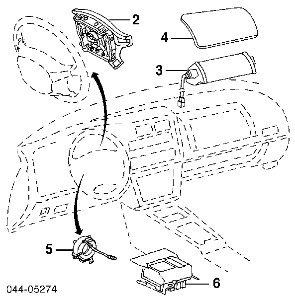 Anel AIRBAG de contato, cabo plano do volante para Toyota Starlet (EP91)