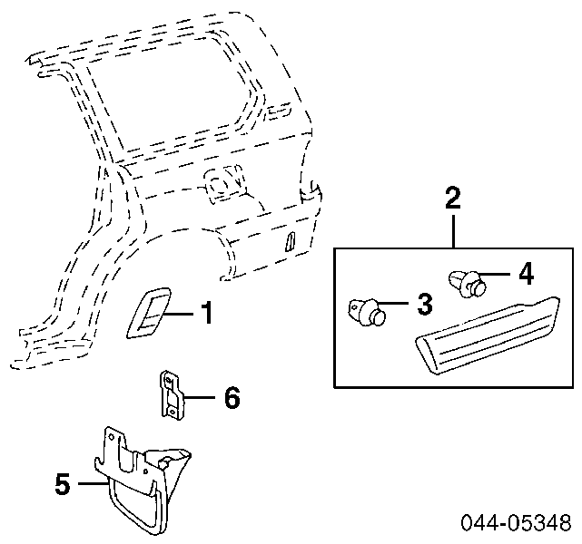 Protetor de lama traseiro esquerdo para Lexus LX (UZJ100)