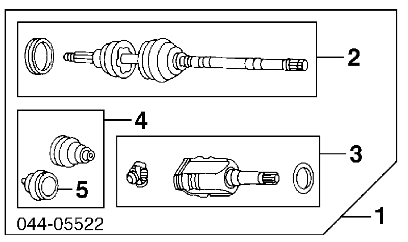 4346029256 Toyota junta homocinética externa dianteira