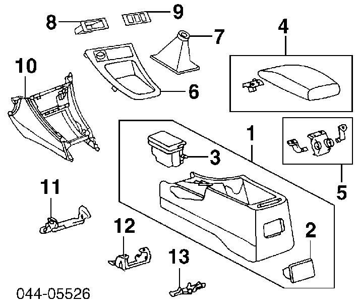Tapa de apoyabrazos 5890520230C0 TOYOTA