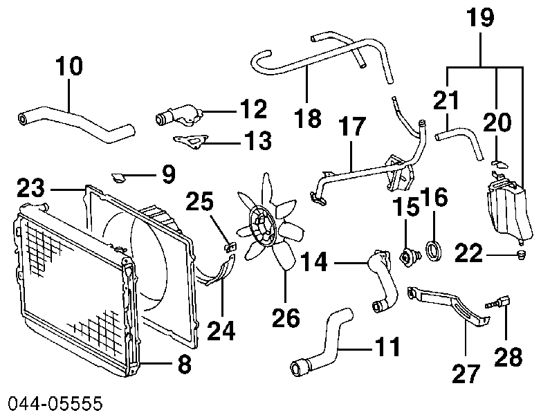 Радиатор 1641007090 Toyota