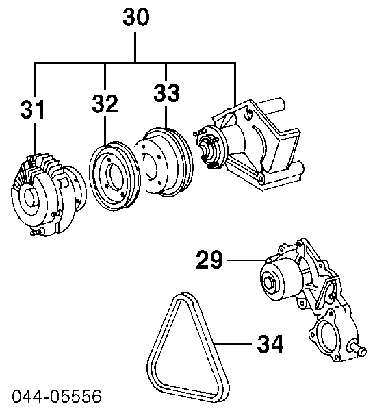 1630762010 Toyota acoplamento viscoso de ventilador de esfriamento