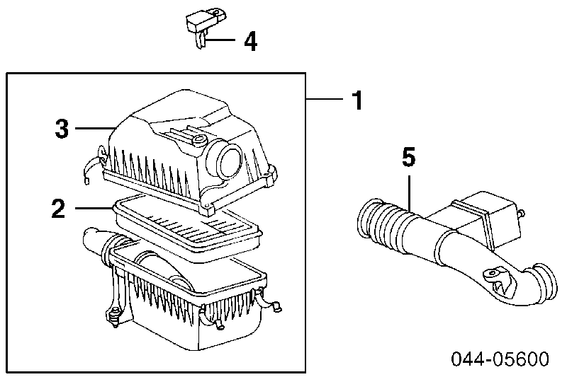 222040F010 Toyota sensor de fluxo (consumo de ar, medidor de consumo M.A.F. - (Mass Airflow))