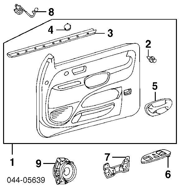 Cápsula (prendedor) de fixação de revestimento da porta 6777128020 Toyota