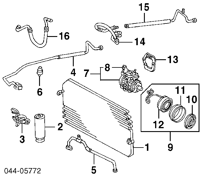 Acoplamento (bobina magnética) do compressor de aparelho de ar condicionado para Toyota Camry (V20)