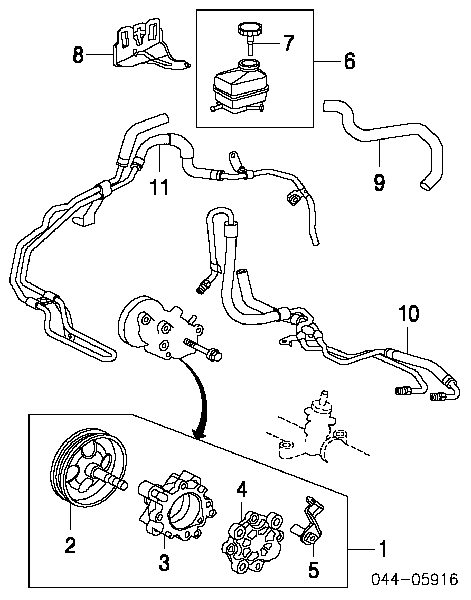 Насос ГУР 4431020830 Toyota