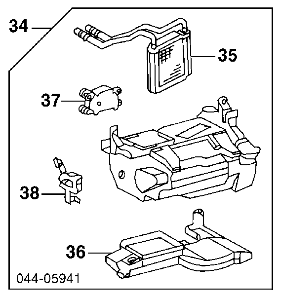 Radiador de forno (de aquecedor) para Toyota Land Cruiser (J10)