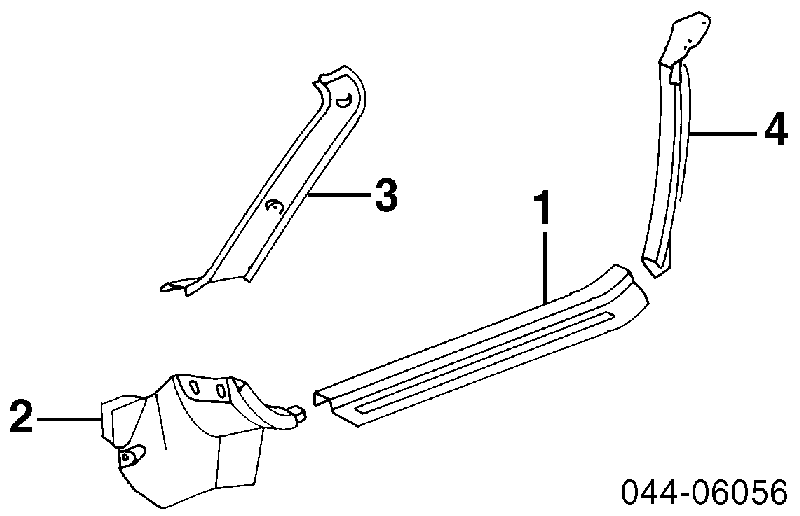 Listón  de acceso interior delantero derecho 6791317070C0 TOYOTA
