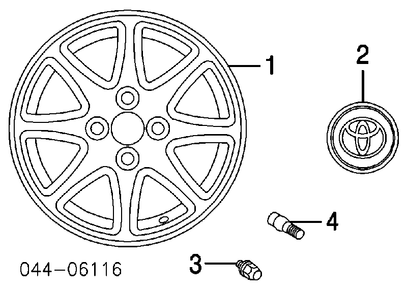 Coberta de disco de roda para Toyota Corolla (E11)