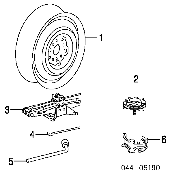 915005011 Toyota chave para os pneus (de encaixe)