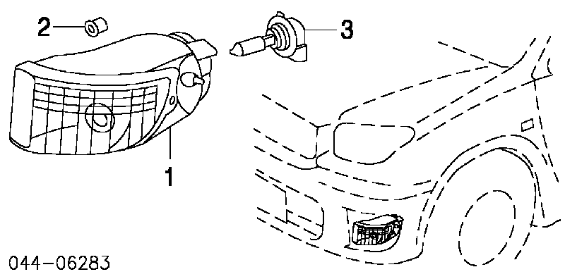 Consola (adaptador) de fixação das luzes dianteiras para Toyota Land Cruiser (J12)