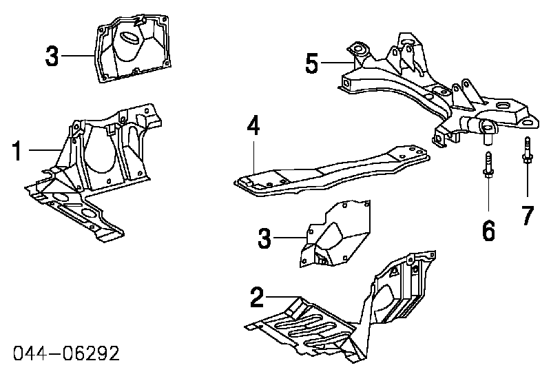 Защита двигателя левая на Toyota RAV4 II 