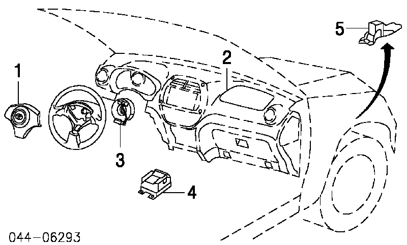 Подушка безопасности (AIRBAG) водительская на Toyota RAV4 II 