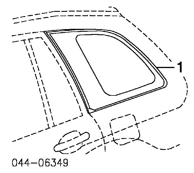 Стекло кузова (багажного отсека) правое 6271042130 Toyota