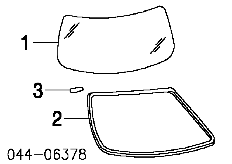 Moldura de vidro traseiro para Toyota Camry (V30)