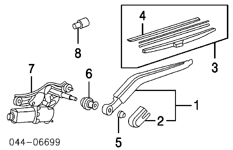 Porca de fixação de braço oscilante (do braço) de limpador pára-brisas para Toyota Avensis (T25)
