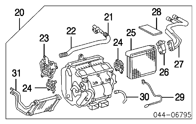 Радіатор пічки (обігрівача) 8710707020 TOYOTA