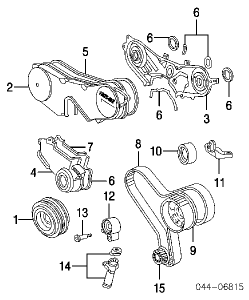 Engrenagem de cadeia da roda dentada de acionamento de cambota de motor para Lexus ES (V20)