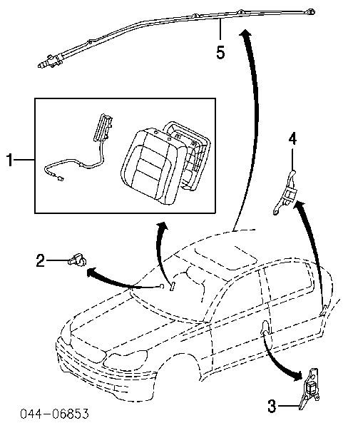 Подушка безопасности (AIRBAG) шторка боковая правая на Toyota Camry V30