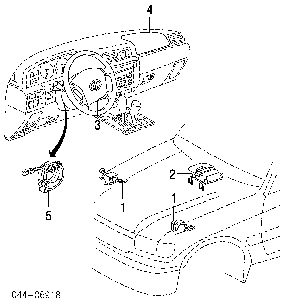 Sensor AIRBAG lateral direito para Toyota Land Cruiser (J10)