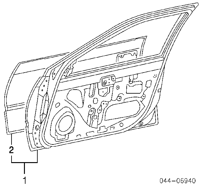 Панель-щека двери передней левой на Toyota Camry V30