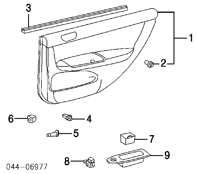 9046707066 Toyota cápsula (prendedor de fixação de revestimento da porta)