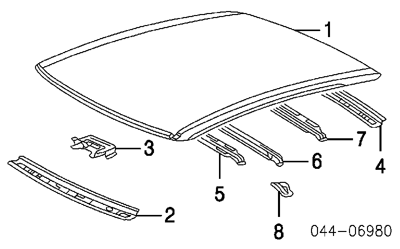 6311133200 Toyota teto