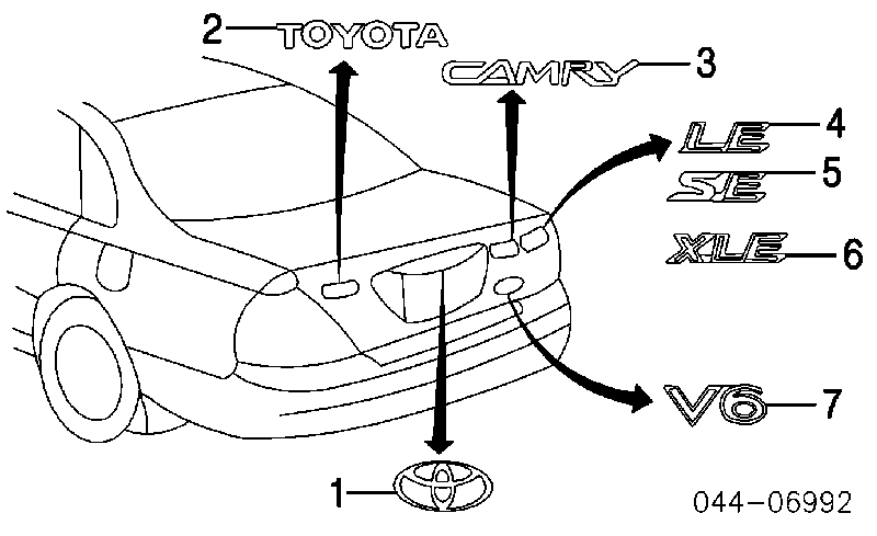 Фирменный значок Toyota 75441AA050 цена, от 12.67 USD