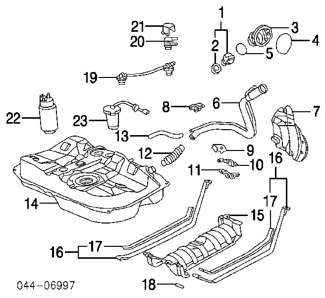 Прокладка крышки (пробки) топливного бака на Toyota Sienna L2