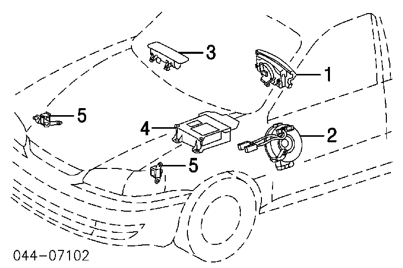 Anel AIRBAG de contato, cabo plano do volante para Toyota Matrix 