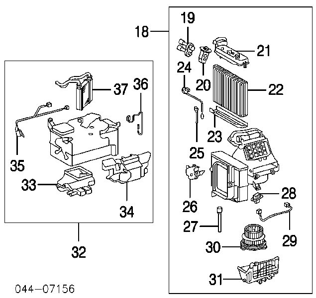 Válvula TRV de aparelho de ar condicionado para Toyota Yaris (P10)
