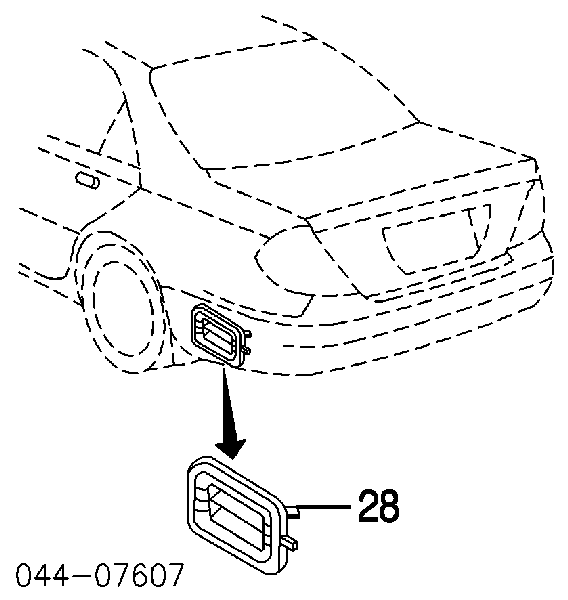 Grelha traseira esquerda de ventilação de salão para Lexus RX (U3)