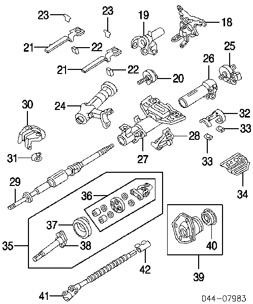 Motor de movimento da coluna de direção (de regulação de comprimento) para Lexus LX (UZJ100)