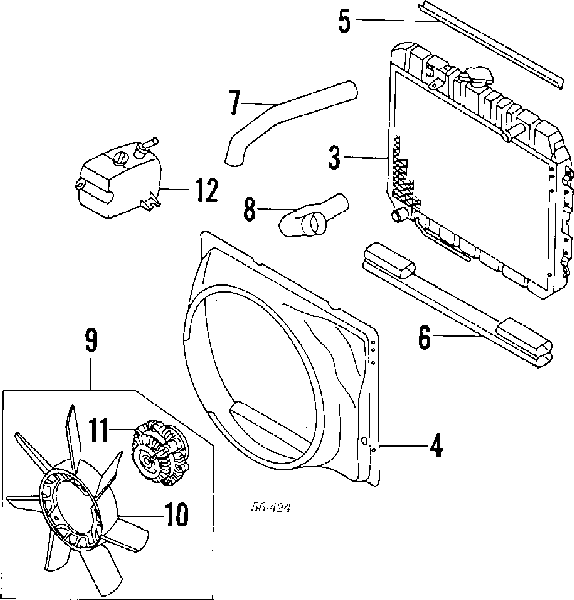 Вискомуфта вентилятора 94412030 Isuzu