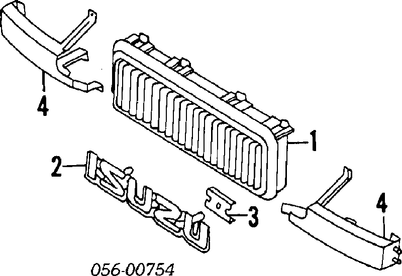 Пистон (клип) крепления решетки радиатора к панели 94218027 Isuzu