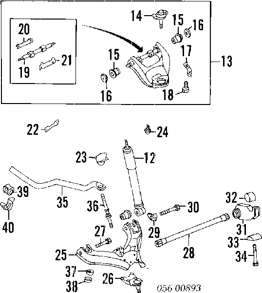 Амортизатор передний 8944386522 Isuzu