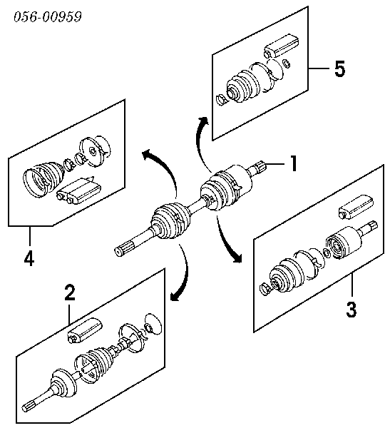 8943130800 Isuzu bota de proteção interna de junta homocinética do semieixo dianteiro