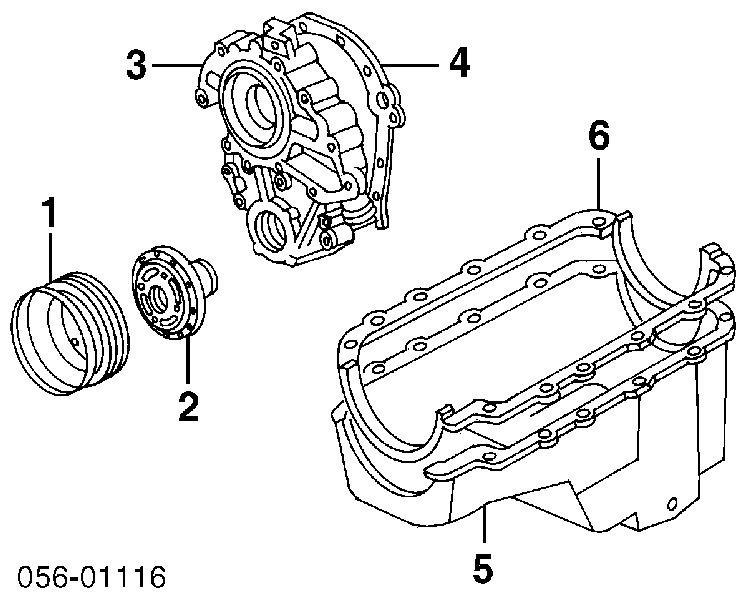 8101516540 Isuzu vedante de panela de cárter do motor