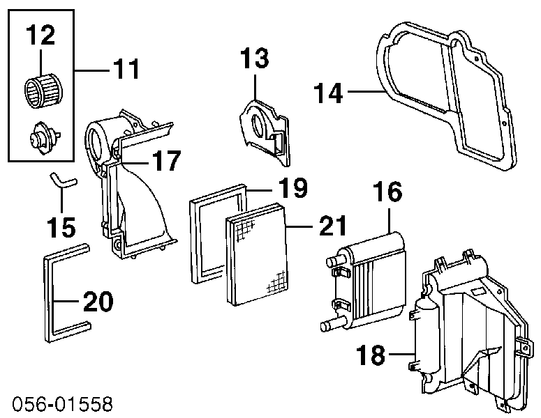 Вентилятор печки 8524988730 Isuzu