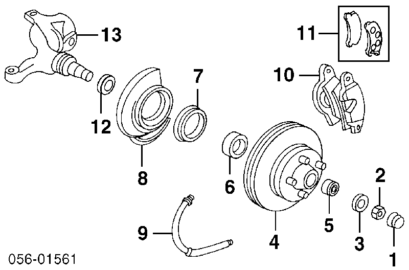 Передние тормозные колодки 8180262960 Isuzu