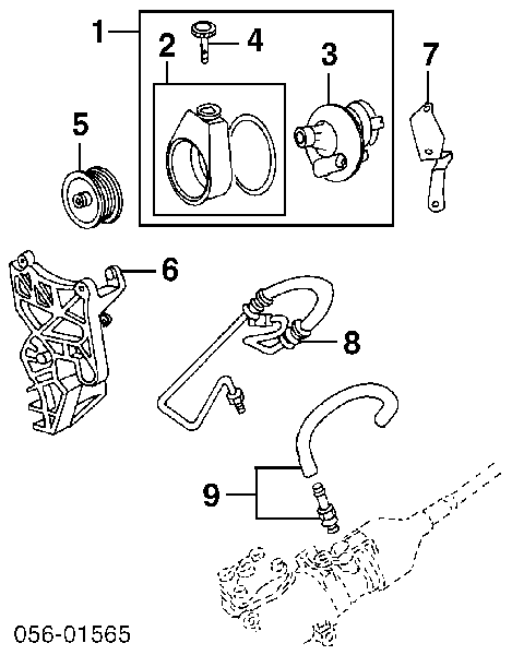 Шкив насоса ГУР 8125737280 Isuzu