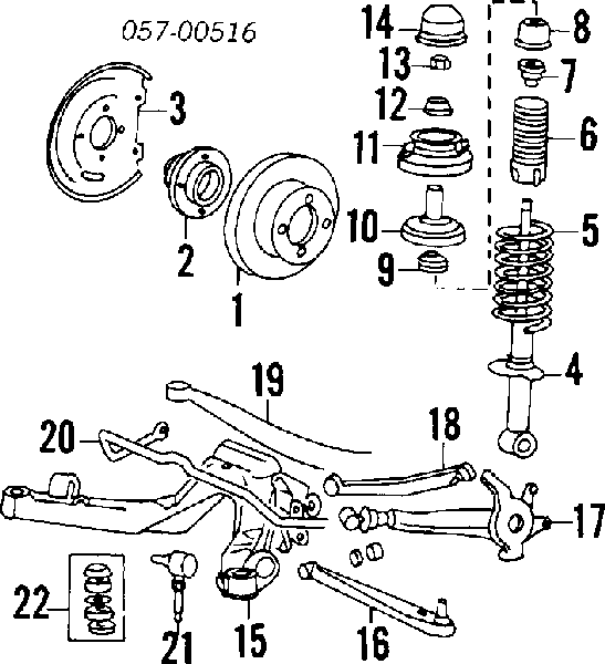 Амортизатор задний MB515701 Mitsubishi