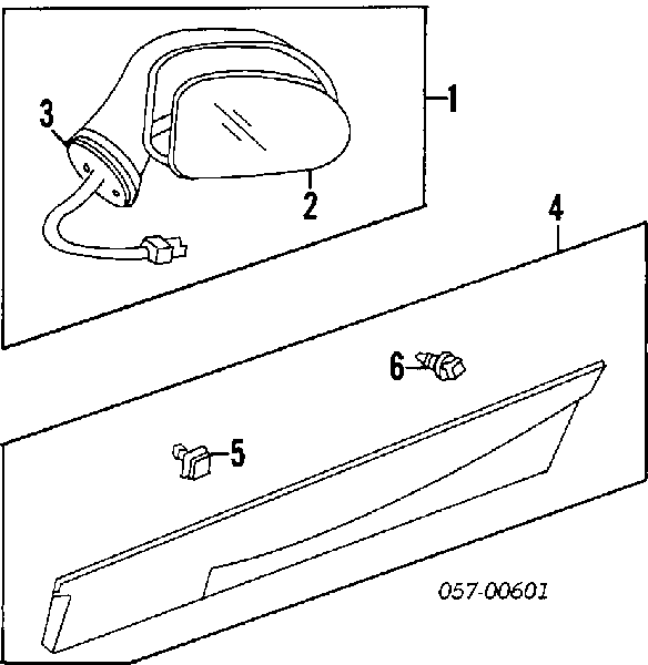 Retrovisor exterior derecho MB977137 MITSUBISHI