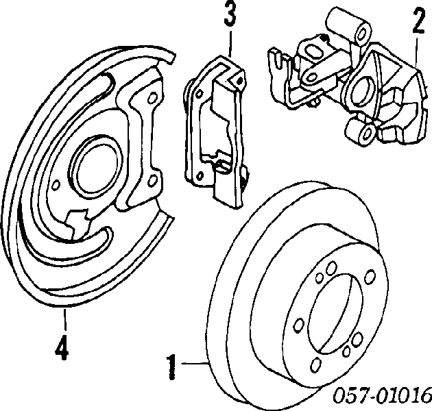 Суппорт тормозной задний левый RMB587960 Mitsubishi