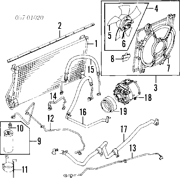 AW337382 Mitsubishi tanque de recepção do secador de aparelho de ar condicionado