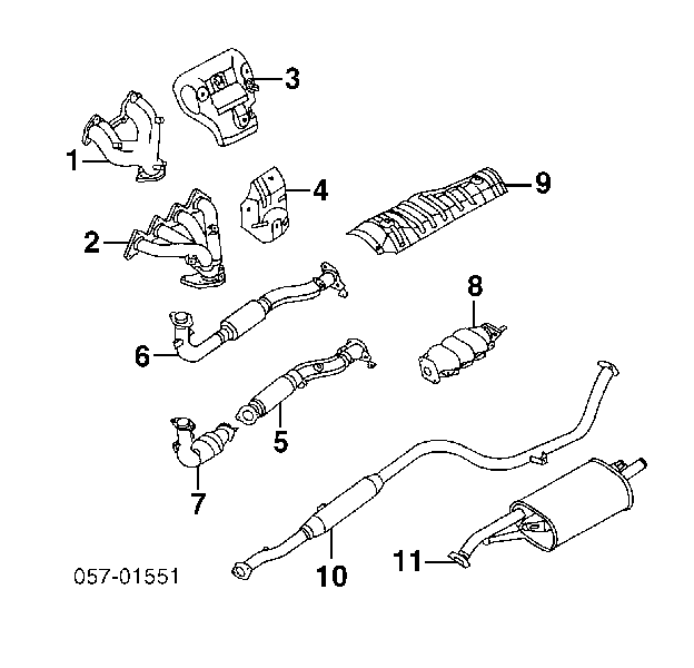 Труба приемная (штаны) глушителя передняя на Mitsubishi Colt V 