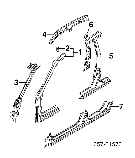 Порог внешний левый MR208759 Mitsubishi