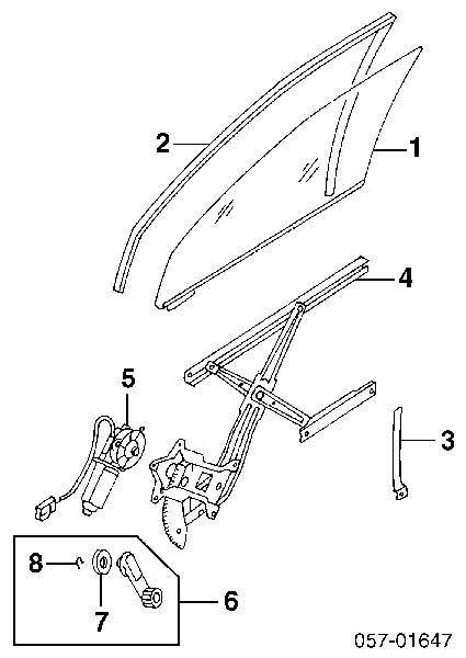 Vidro da porta dianteira direita GS3737D302 XYG