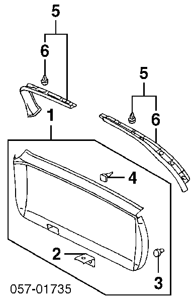 Обшивка (облицовка) крышки багажника (двери 3/5-й задней) на Mitsubishi Pajero SPORT 