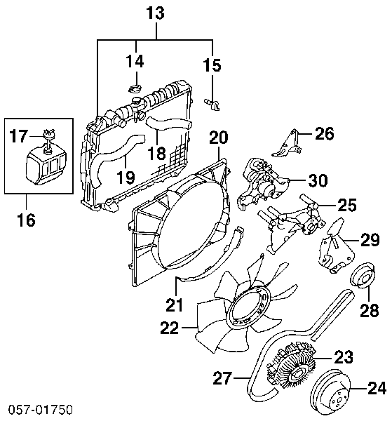 Mangueira (cano derivado) do radiador de esfriamento superior para Mitsubishi Pajero (V2W, V4W)